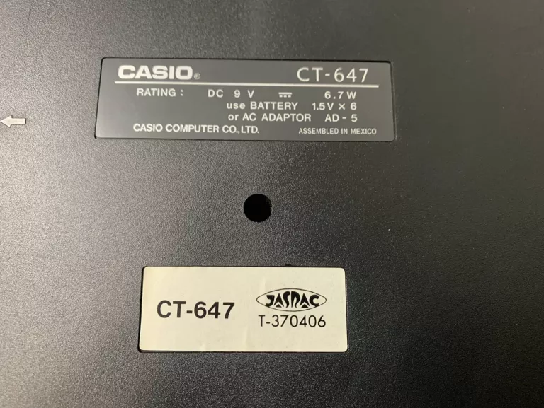 KEYBOARD CASIO CT-647