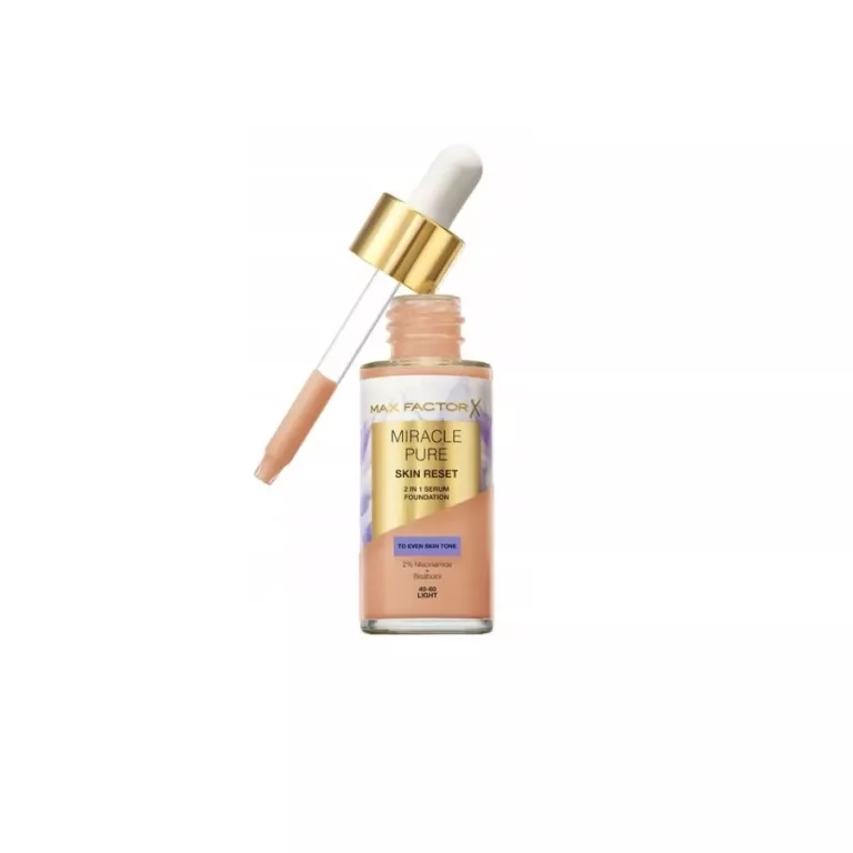 MAX FACTOR MIRACLE PURE PODKŁAD Z SERUM DO TWARZY 40-60