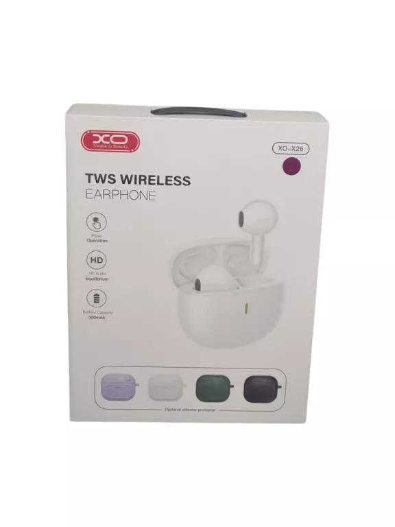 XO SŁUCHAWKI BLUETOOTH X26 TWS FIOLETOWE