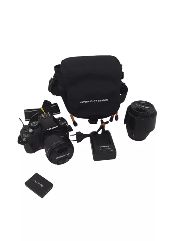 APARAT OLYMPUS E-450 2 X OBIEKTYW 2X BATERIA LADOWARKA TORBA