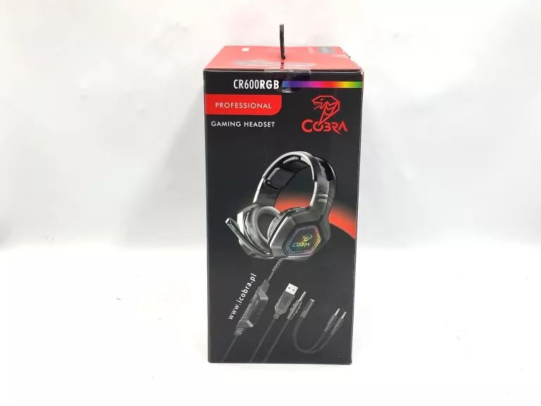 SŁUCHAWKI GAMINGOWA PRZEWODOWE COBRA CR600RGB