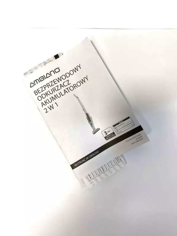 BEZPRZEWODOWY ODKURZACZ AMBIANO 2W1 / 5789/24