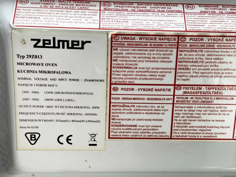 MIKROFALÓWKA ZELMER 29Z013