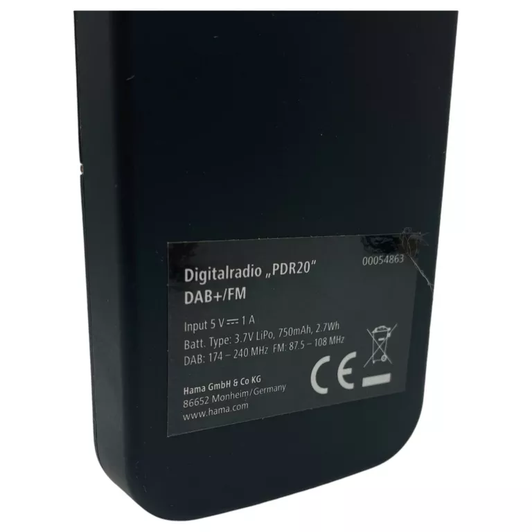 RADIO DAB+ HAMA PDR20 CZARNY