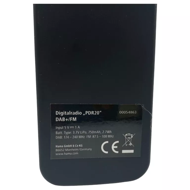 RADIO DAB+ HAMA PDR20 CZARNY