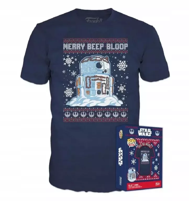 KOSZULKA FUNKO POP TEE STAR WARS DROID R2-D2 ŚWIĄTECZNY R. S