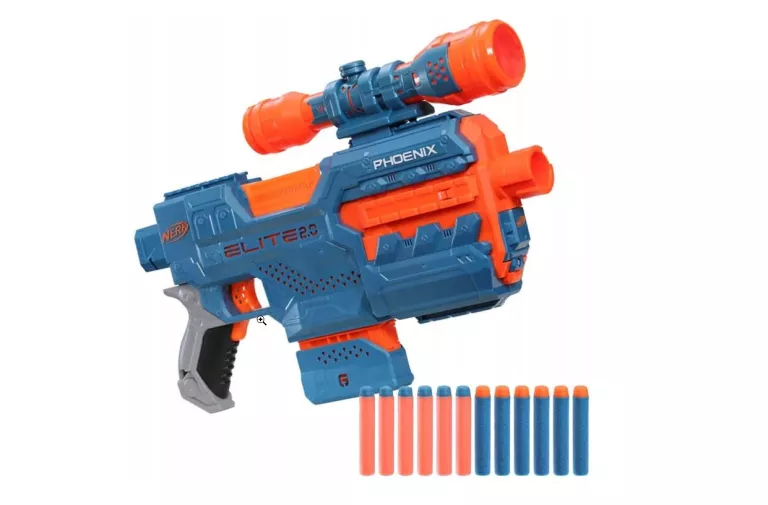 ZESTAW PISTOLET AUTOMAT + CELOWNIK + NABOJE NERF ELITE 2.0