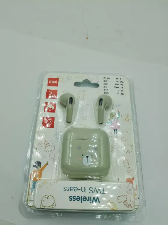 SŁUCHAWKI BT WIRELESS TWS IN EARS