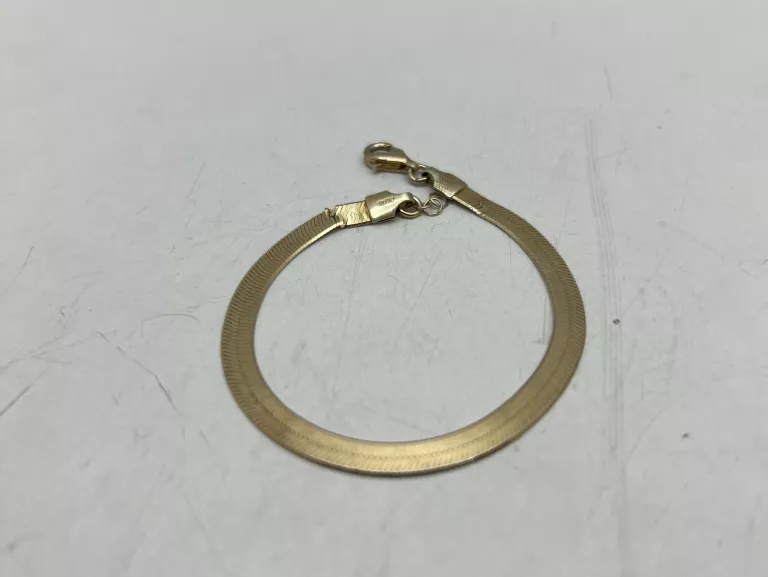BRANSOLETKA ZE SREBRA PRÓBY 925 W KOLORZE ZŁOTYM 4,34G 17CM