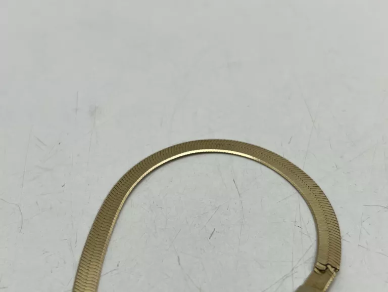 BRANSOLETKA ZE SREBRA PRÓBY 925 W KOLORZE ZŁOTYM 4,34G 17CM