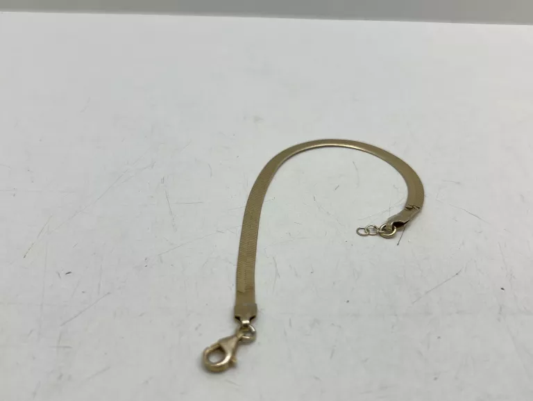 BRANSOLETKA ZE SREBRA PRÓBY 925 W KOLORZE ZŁOTYM 4,34G 17CM