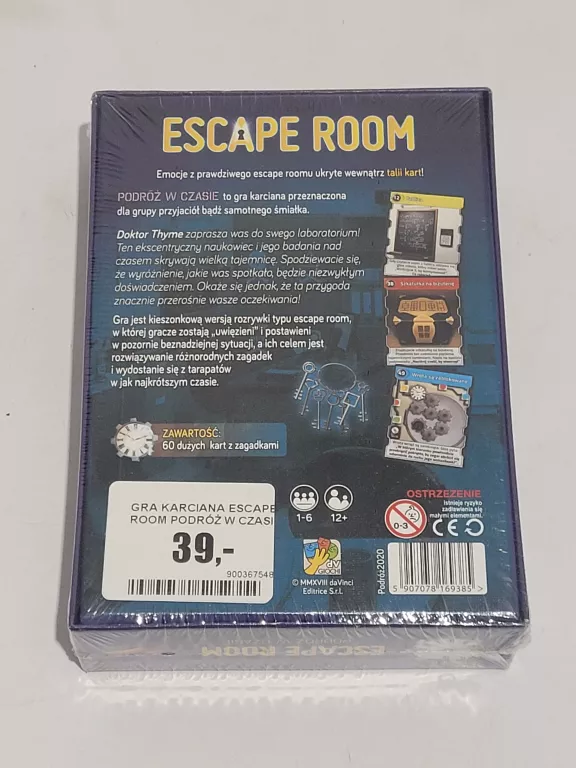 GRA KARCIANA ESCAPE ROOM PODRÓŻ W CZASIE - FOX GAMES