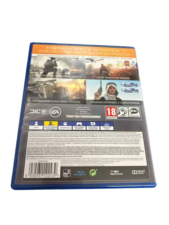 GRA NA PS4 BATTLEFIELD 1 REWOLUCJA PL
