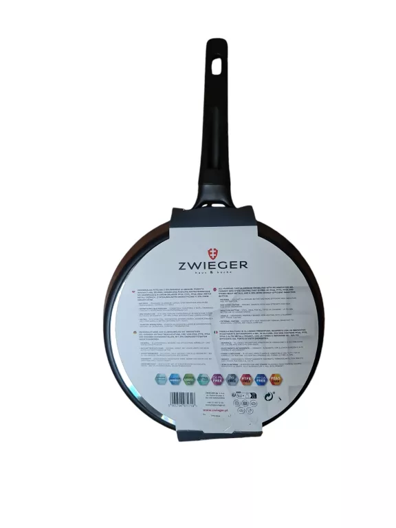 PATELNIA TRADYCYJNA ZWIEGER NERO 28 CM ALUMINIOWA