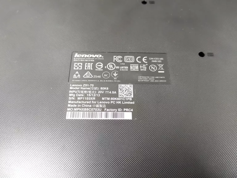 LAPTOP LENOVO Z51-70 I5-5200U 8/256GB SSHD RADEON R9 M375