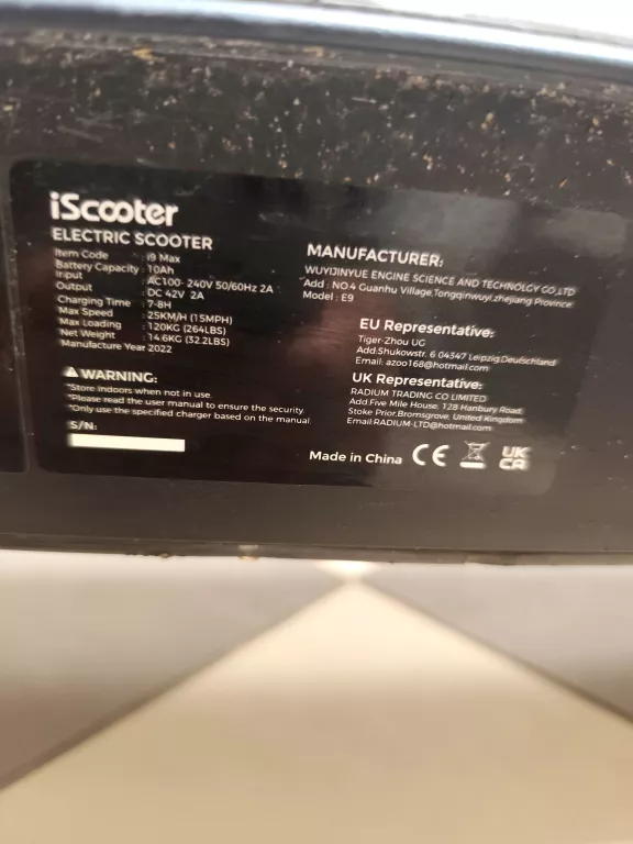 HULAJNOGA ELECTRIC SCOOTER I9 MAX