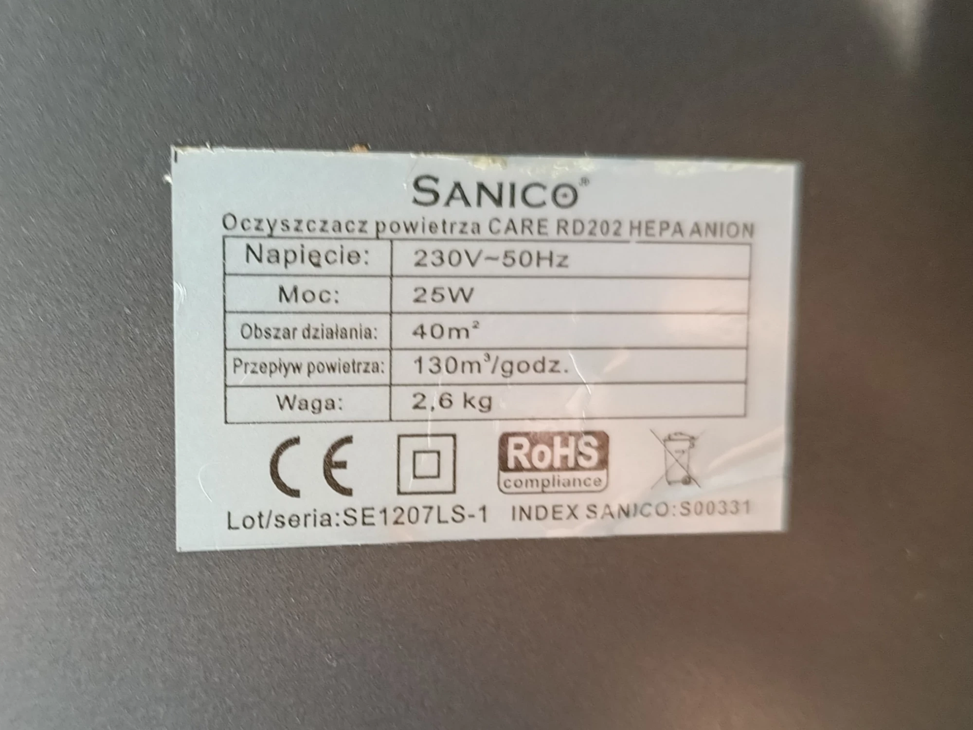 sanico-oczyszczacz-powietrza-care-rd202-stan-11323-2