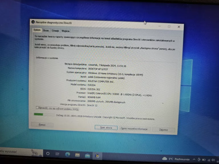 LAPTOP ASUS E202S INTEL CELERON N3060 4/500 GB 11,6" NOTEBOOK