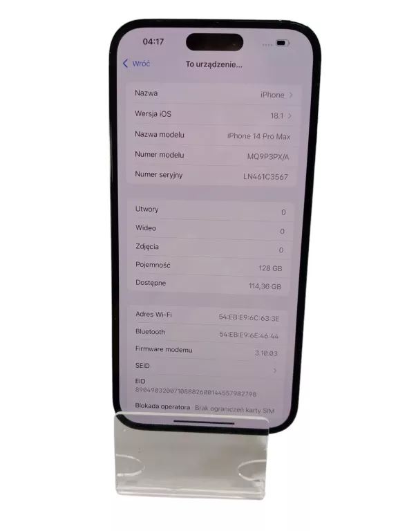 TELEFON IPHONE 14 PRO MAX KOMPLET