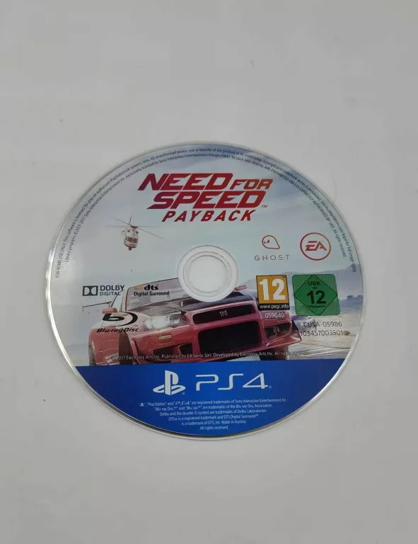 GRA PS 4 NEED FOR SPEED PAYBACK