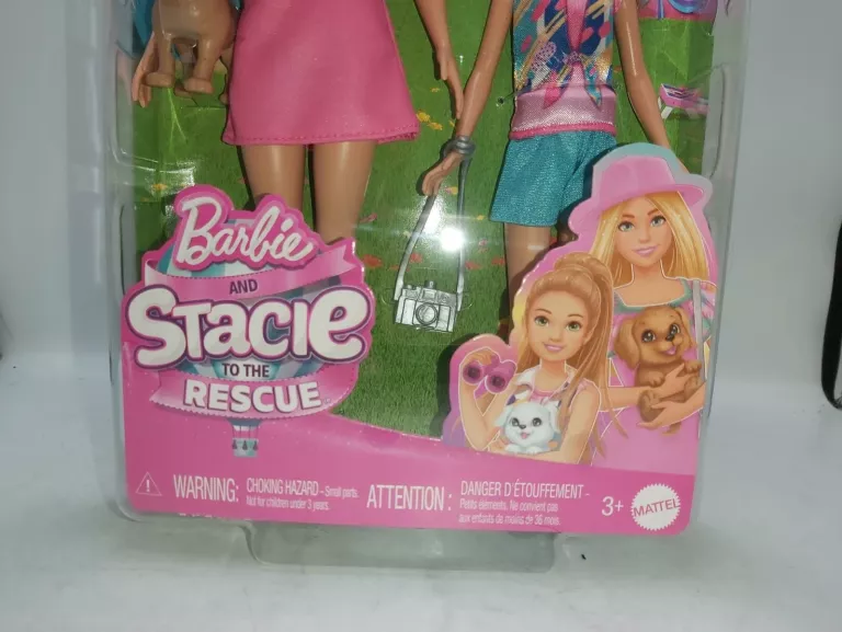 BARBIE STACIE TO THE RESCUE DWIE LALKI NA WYCIECZCE Z PIESKAMI +AKCESORIA