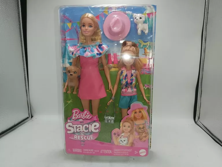 BARBIE STACIE TO THE RESCUE DWIE LALKI NA WYCIECZCE Z PIESKAMI +AKCESORIA