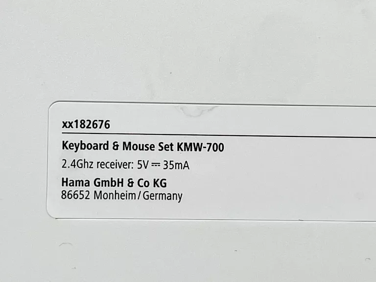 KLAWIATURA I MYSZ HAMA KMW-700