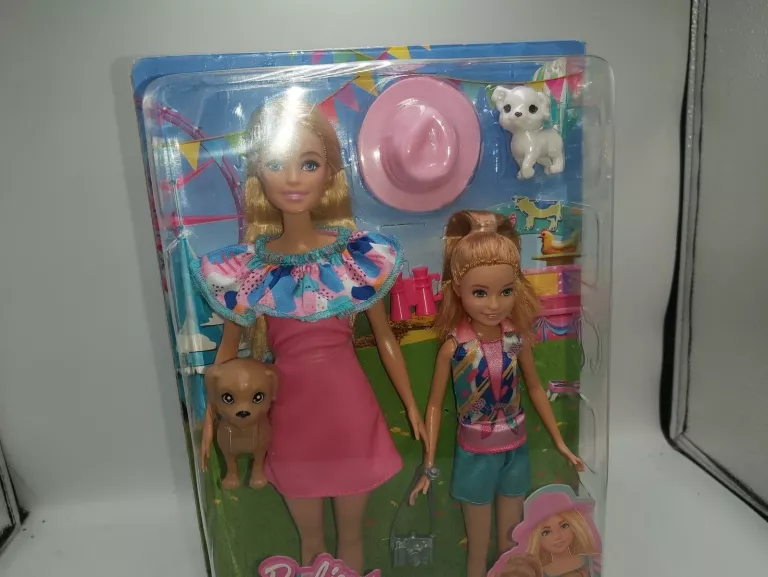 BARBIE STACIE TO THE RESCUE DWIE LALKI NA WYCIECZCE Z PIESKAMI +AKCESORIA