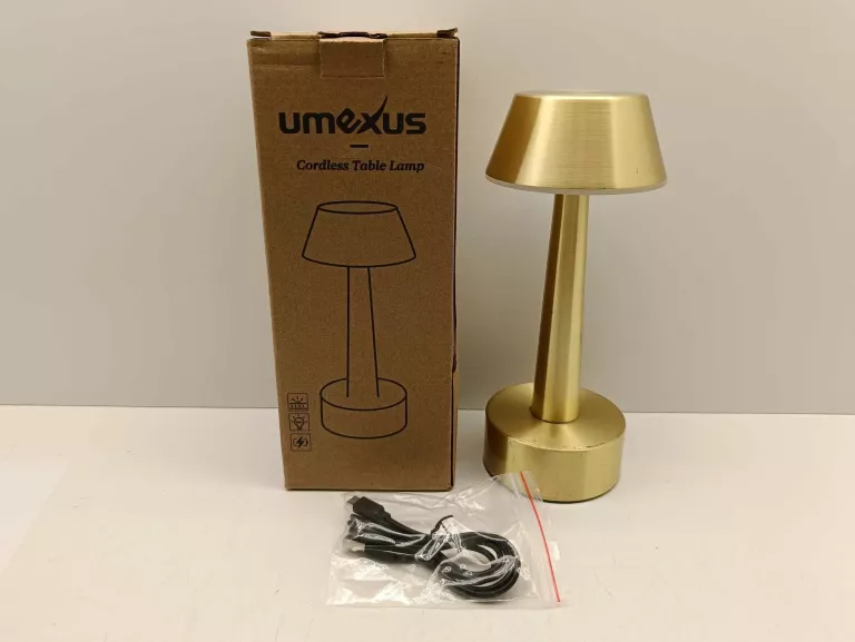 UMEXUS LAMPA BIURKOWA BEZPRZEWODOWA DOTYKOWA ZŁOTA OPIS