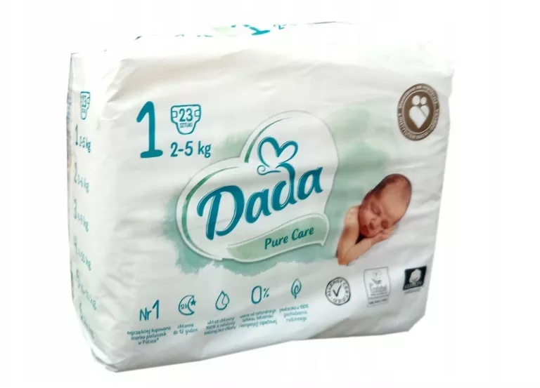 PIELUSZKI DADA PURE CARE ROZMIAR 1 23 SZT.
