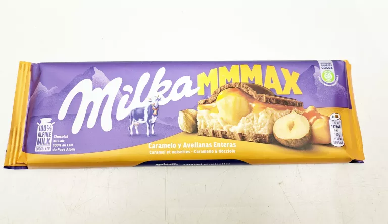 MILKA CZEKOLADA DUŻA KARMEL Z ORZECHEM LASKOWYM 300G