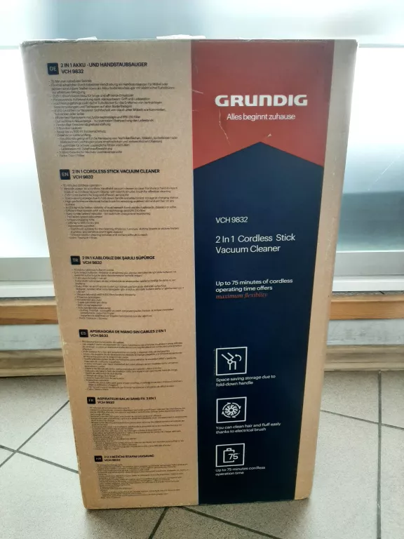 ODKURZACZ GRUNDIG VCH 9832 AKUMULATOROWY 2IN1