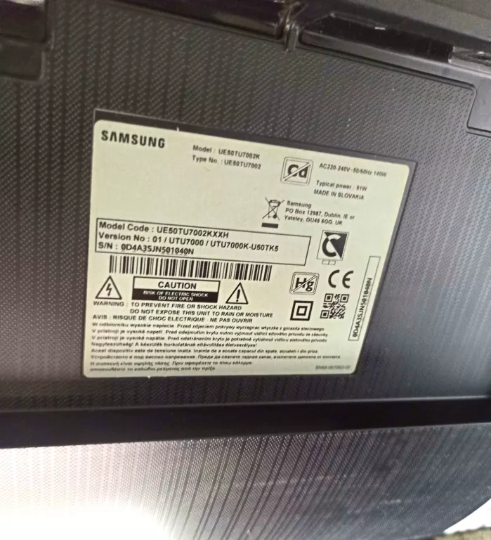 TV SAMSUNG UE50TU7002K + PILOT, STOPKI, INSTR