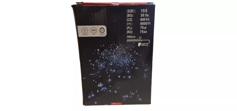 LAMPKI CHOINKOWE 384 LED COLD WHITE