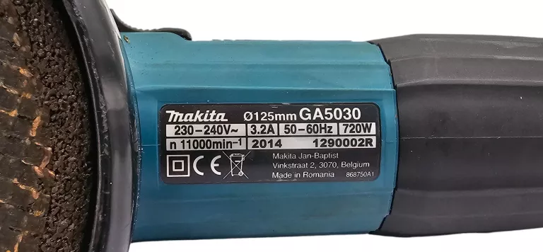 SZLIFIERKA KĄTOWA MAKITA GA5030R 720W 125MM ANTY RESTART!