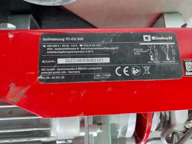 WCIĄGARKA ELEKTRYCZNA EINHELL TC-EH 600