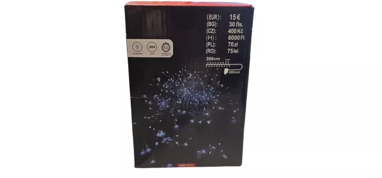 LAMPKI CHOINKOWE 384 LED COLD WHITE