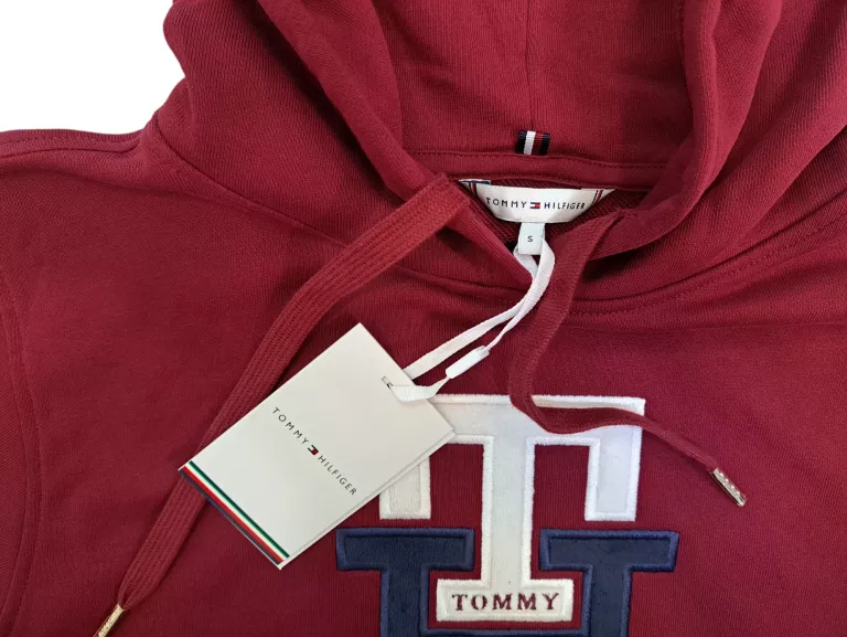 BLUZA DAMSKA TOMMY HILFIGER MONOGRAM TH HOODIE WW0WW37441 ROZM S