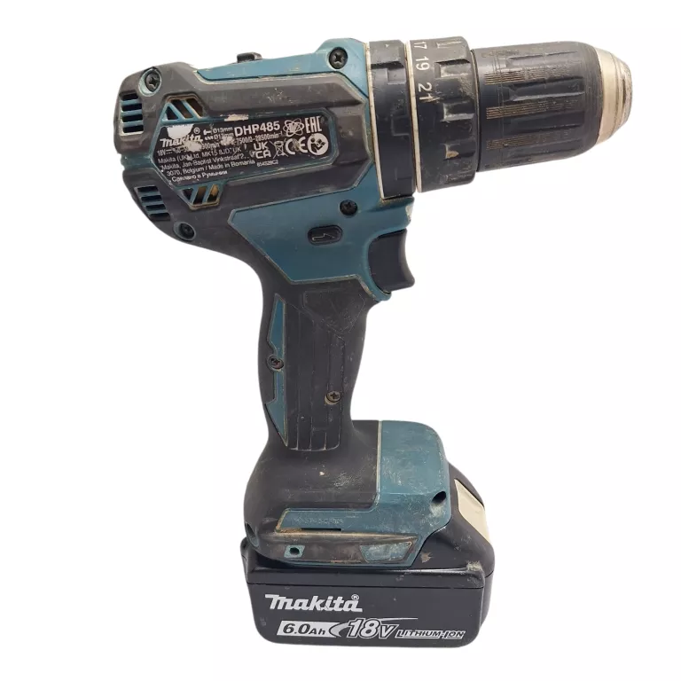 MAKITA DHP487Z WIERTARKO-WKRĘTARKA UDAROWA AKUMULATOROWA + AKU 6.0 AH