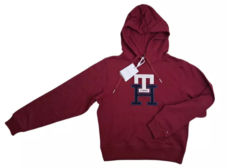 BLUZA DAMSKA TOMMY HILFIGER MONOGRAM TH HOODIE WW0WW37441 ROZM S
