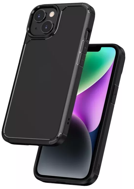 ETUI CZARNE / SZARE IPHONE 13/14 DARK BLACK IGC1001