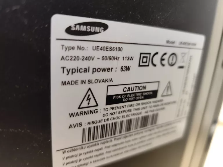 TELEWIZOR SAMSUNG UE40ES6100W