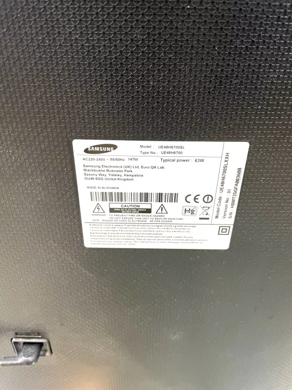 TELEWIZOR LED SAMSUNG UE48H6700SL