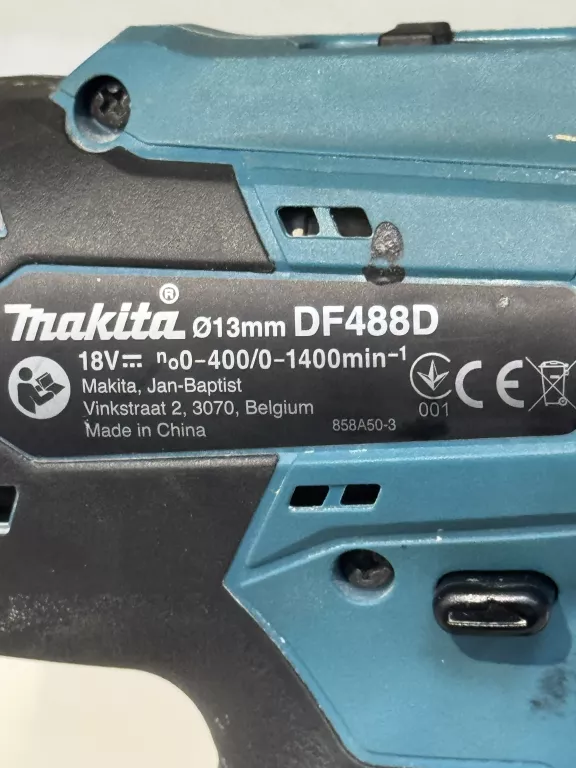 WKRĘTARKA MAKITA DF488D WALIZKA / 2X BAT 18V 1,5AH / ŁADOW. MAKITA DC18WB