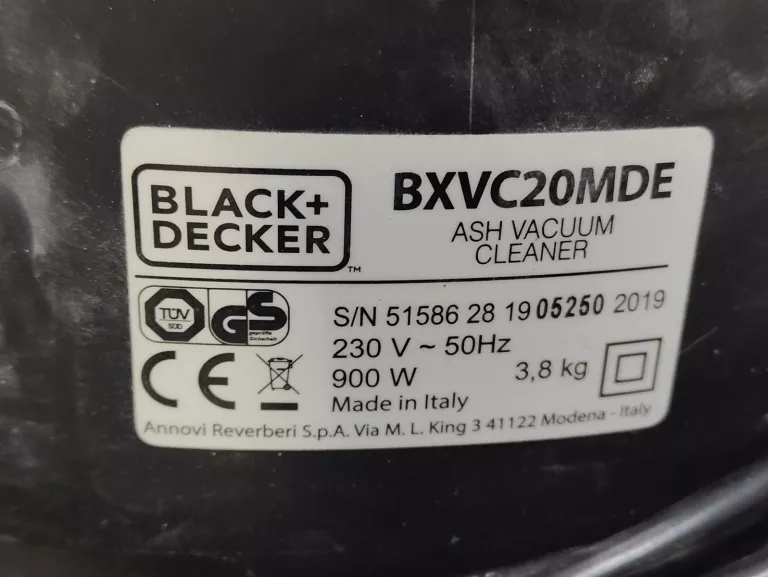 ODKURZACZ DO POPIOŁU BLACK DECKER BXVC20MDE