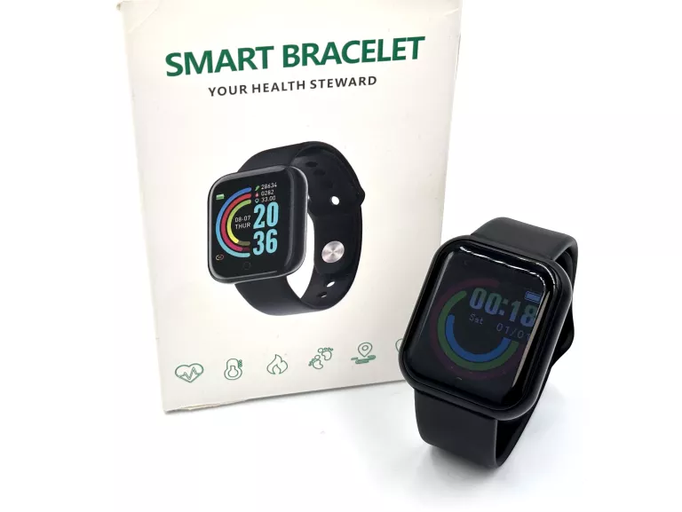 SMART BRACELET SMARTWATCH BLUETOOTH CZARNY PASEK