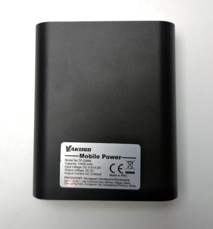 POWERBANK VAKOSS 10400 MAH