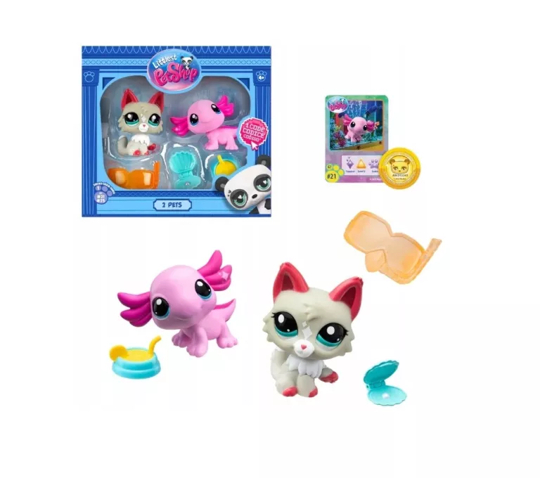 LITTLEST PETS SHOP 2PAK KOT & AKSOLOTL