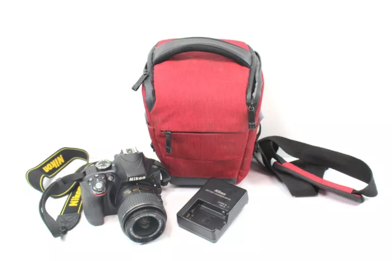 APARAT NIKON D3300 + OBIEKTYW 18-105MM +ETUI + ŁADOWARKA