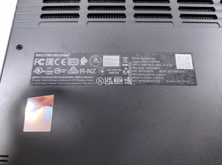 LAPTOP LENOVO LEGION SLIM 5 16IRH8 16 " INTEL CORE I5 16/512 GB